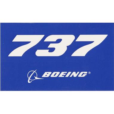 Naklejka Boeing 737 Niebieska